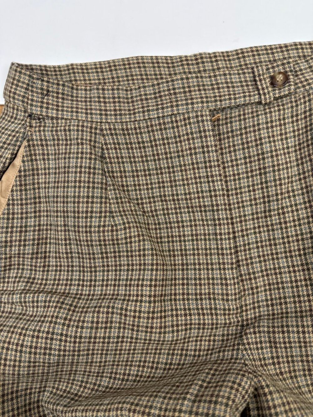 PENDLETONβ Glen Plaid Wool Trousers High Waist Wide Leg Size 14 - Picture 5 of 10